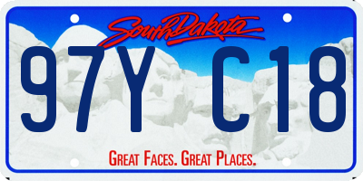 SD license plate 97YC18