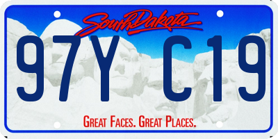 SD license plate 97YC19