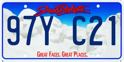 SD license plate 97YC21