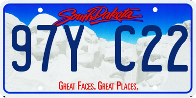 SD license plate 97YC22