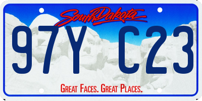 SD license plate 97YC23