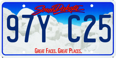 SD license plate 97YC25