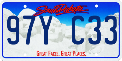 SD license plate 97YC33