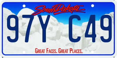 SD license plate 97YC49