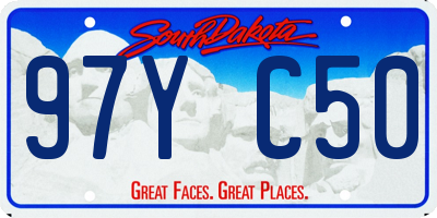 SD license plate 97YC50