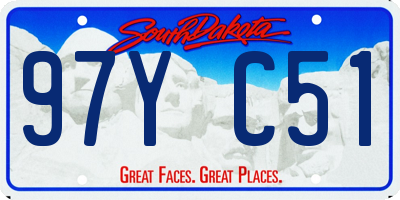 SD license plate 97YC51