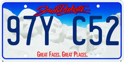 SD license plate 97YC52