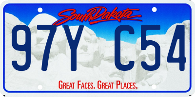 SD license plate 97YC54