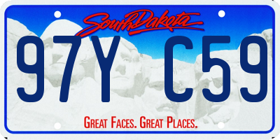 SD license plate 97YC59