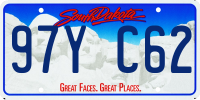 SD license plate 97YC62