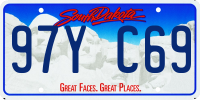 SD license plate 97YC69