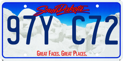 SD license plate 97YC72