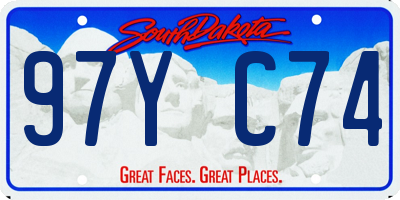 SD license plate 97YC74