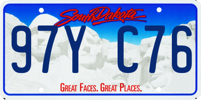 SD license plate 97YC76