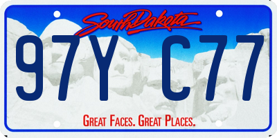 SD license plate 97YC77