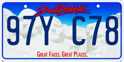SD license plate 97YC78