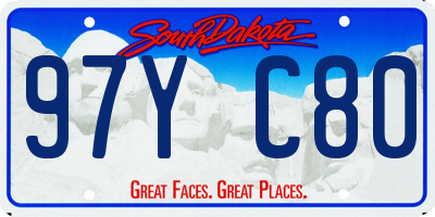 SD license plate 97YC80