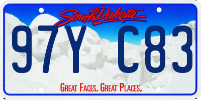 SD license plate 97YC83