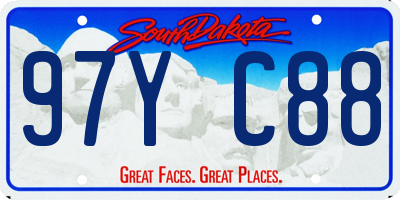 SD license plate 97YC88