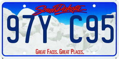 SD license plate 97YC95