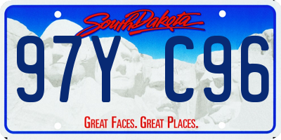 SD license plate 97YC96