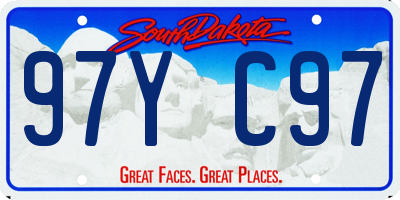 SD license plate 97YC97