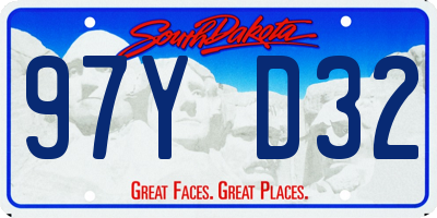 SD license plate 97YD32