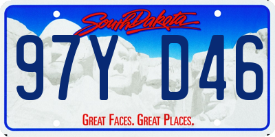 SD license plate 97YD46