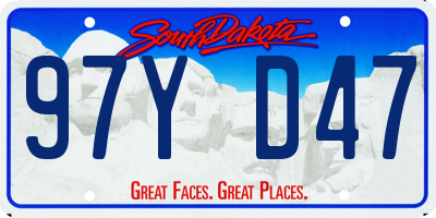 SD license plate 97YD47