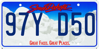 SD license plate 97YD50