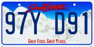 SD license plate 97YD91