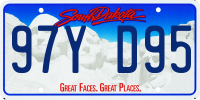 SD license plate 97YD95