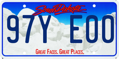 SD license plate 97YE00