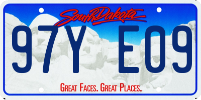 SD license plate 97YE09