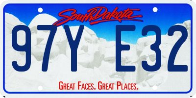 SD license plate 97YE32