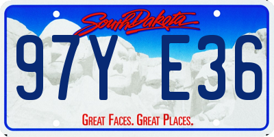 SD license plate 97YE36