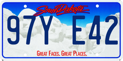 SD license plate 97YE42