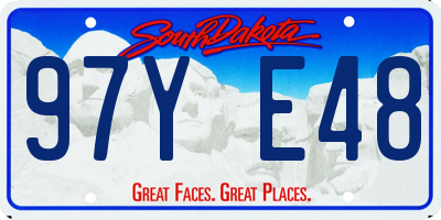 SD license plate 97YE48