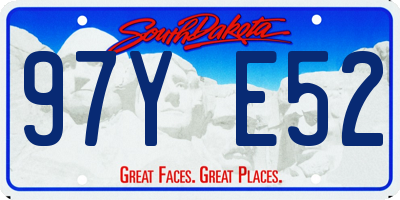 SD license plate 97YE52