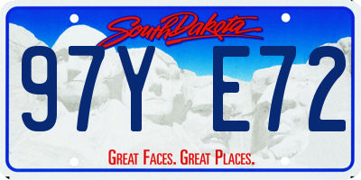 SD license plate 97YE72