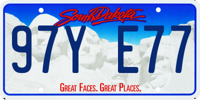 SD license plate 97YE77