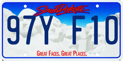 SD license plate 97YF10