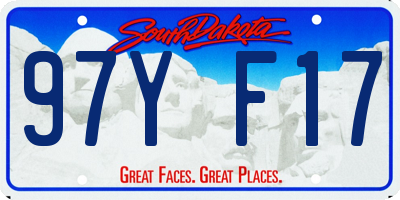 SD license plate 97YF17