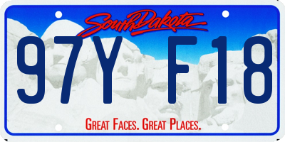 SD license plate 97YF18
