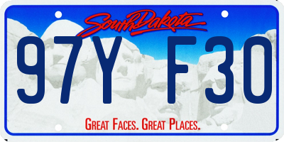 SD license plate 97YF30