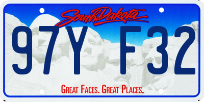 SD license plate 97YF32