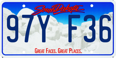 SD license plate 97YF36