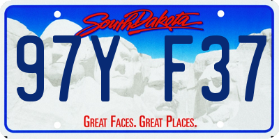SD license plate 97YF37