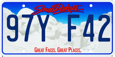 SD license plate 97YF42