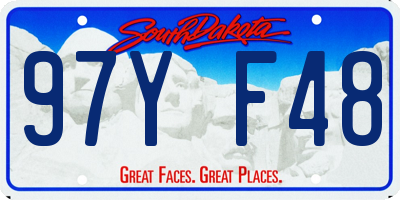 SD license plate 97YF48